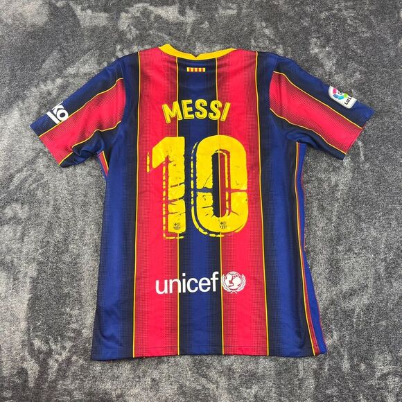 Nike Dri-Fit FC Barcelona Lionel Messi Jersey Short Sleeve Men's M *Flaw - Picture 9 of 15